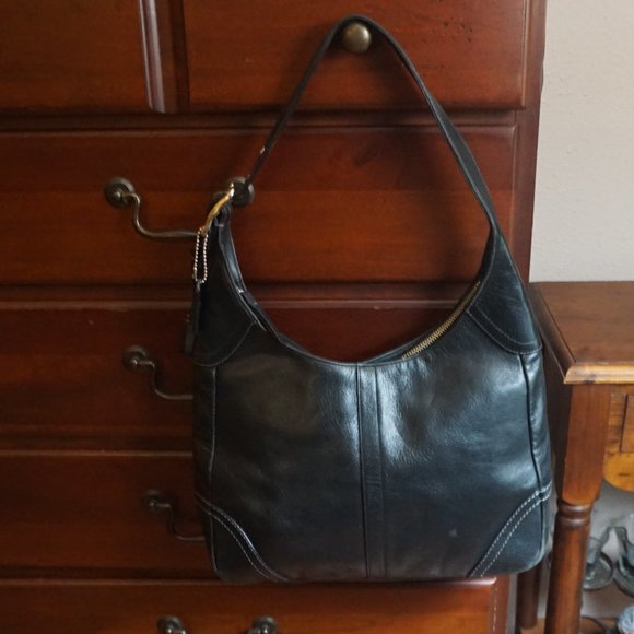 Coach Vintage Hampton  Black Leather Bag - Picture 6 of 12